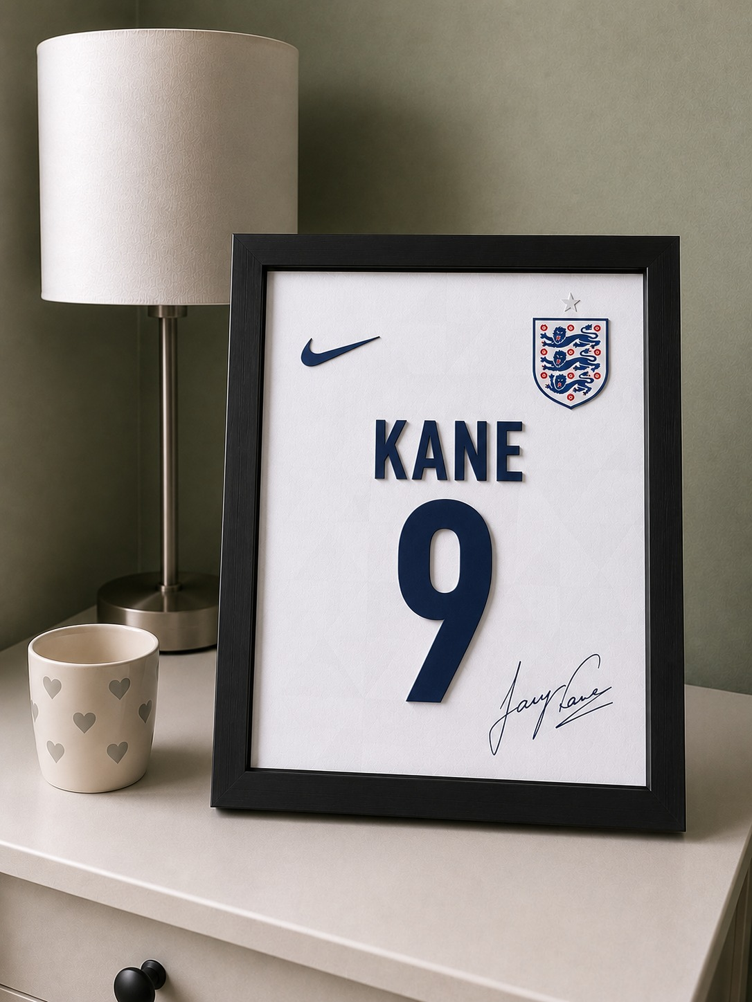 Kane #9 - England Framed Jersey